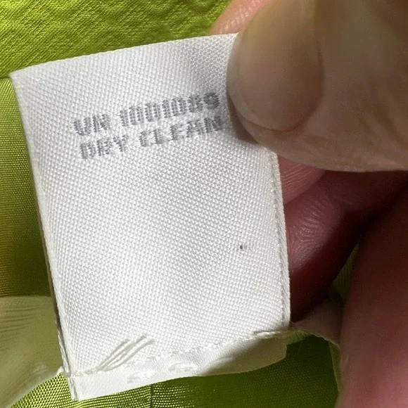 Vtg Marshall Fields Chartreuse Green Cotton Lined Blazer Jacket Women's Size 10 - Picture 5 of 10